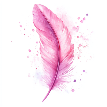 Różowe pióro