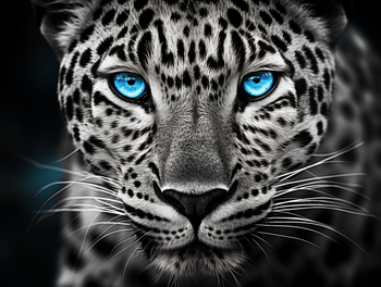 Niebieskooki leopard