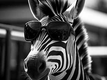 Zebra w okularach