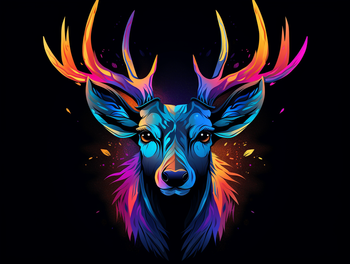 Art deer head